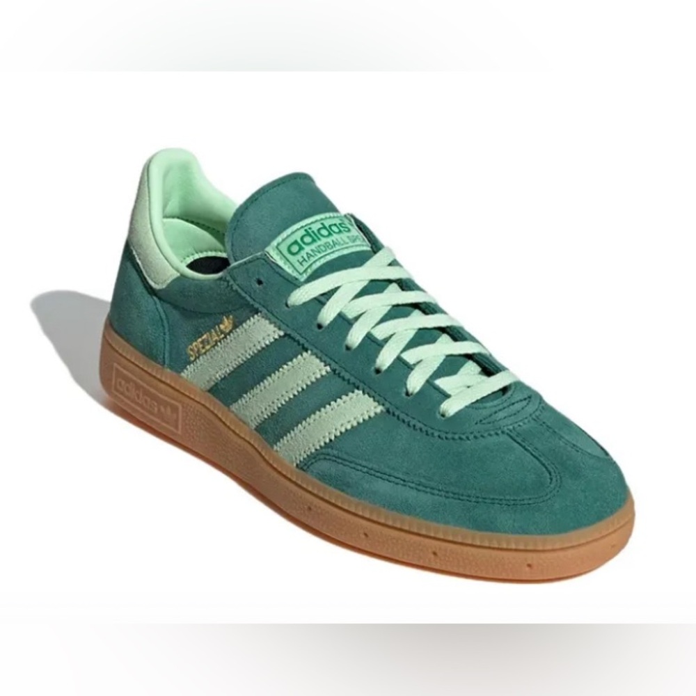 Green Adidas Handball Spezial Shoes (Women sz 9)